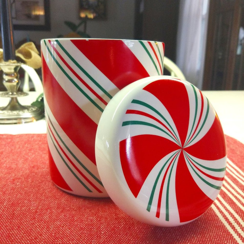 Christmas cookie jar, utensils jar